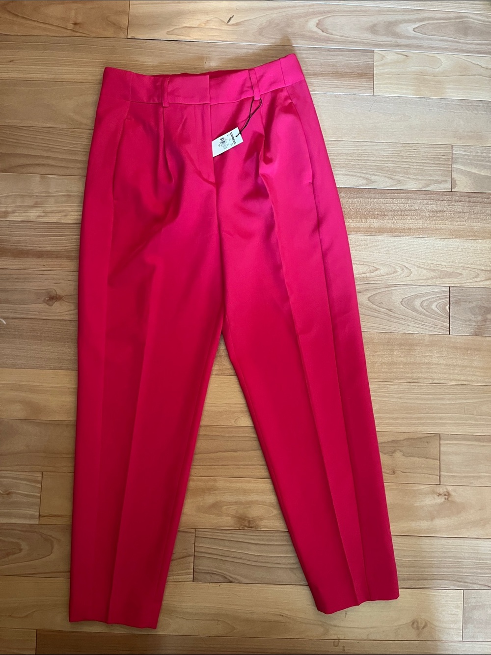 Express Hot Pink Tailored High-Waist Ankle Trousers